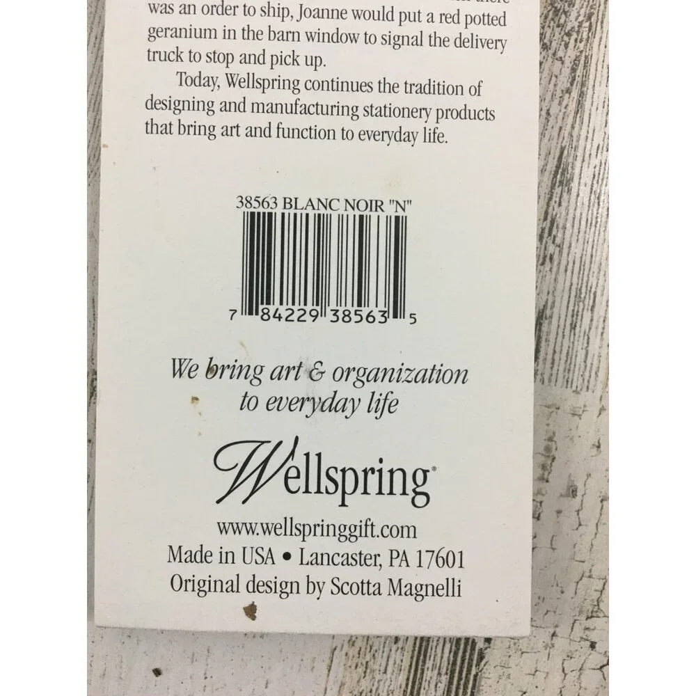 N Initial Shopping List Notepad Magnetic Fridge Wellspring Gift Made in USA